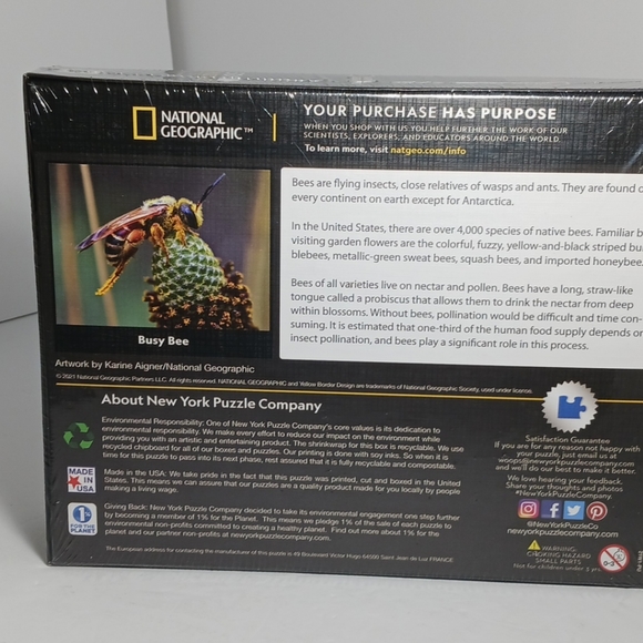 National Geographic Busy Bee New York Puzzle Company 500 Piece - Picture 2 of 4